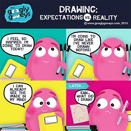 Drawing: Expectations Versus Reality + Some INK Portraits