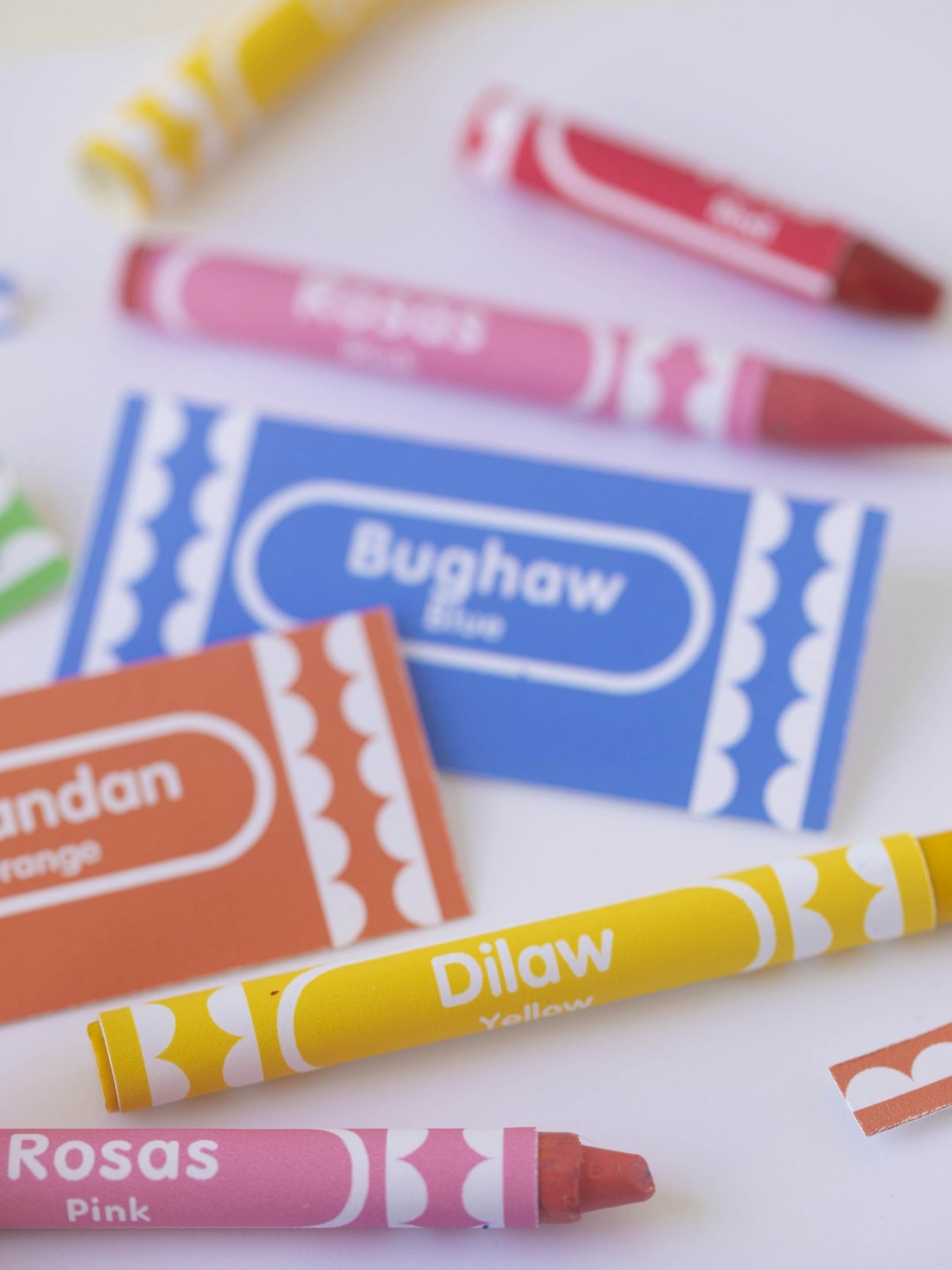 Free Printable: Crayon Sleeve Filipino Colors - Googly Gooeys For Crayon Labels Template